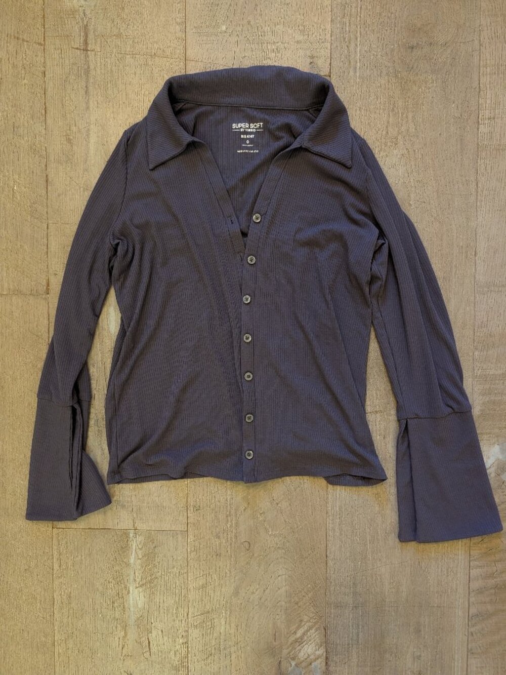 Torrid Super Soft Charcoal Henley Top 0